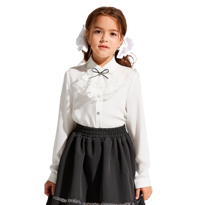 Блузка школьная для девочки Deloras C64212 молочная 1